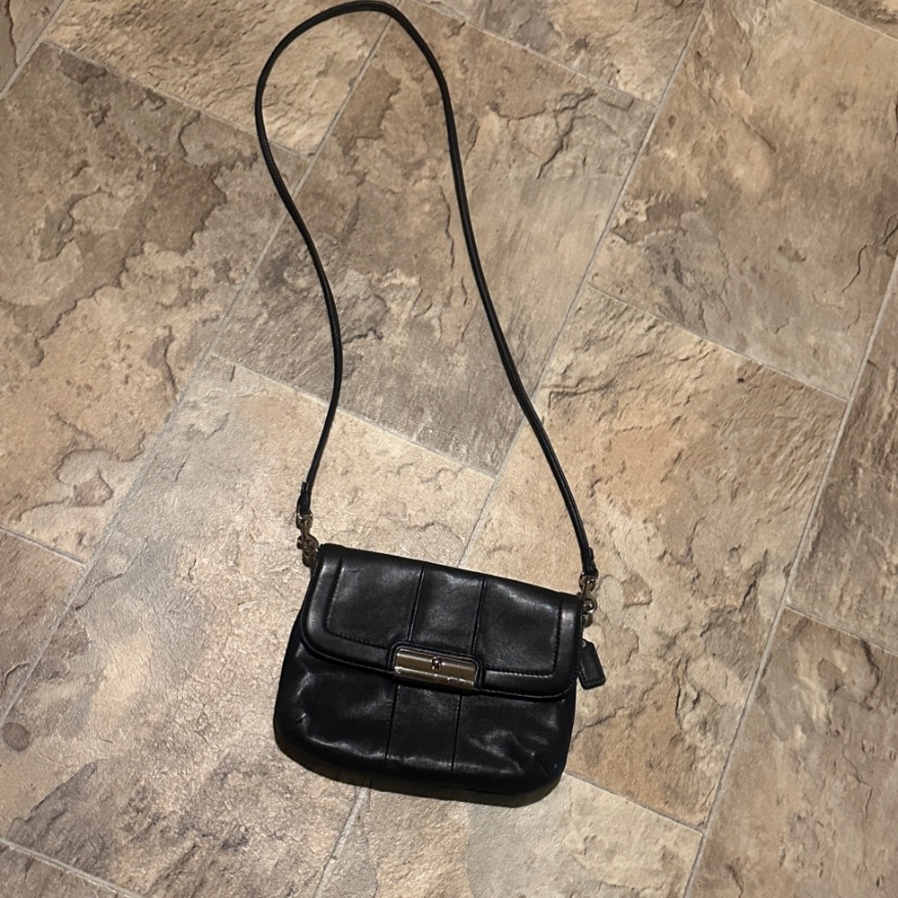 Coach Black Leather Crossbody Bag